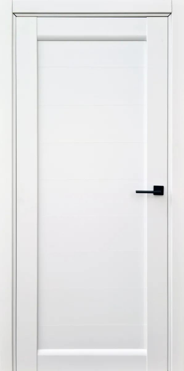 Белые двери Estet Doors МК Милан ПГ (со стеклом, белый мат)