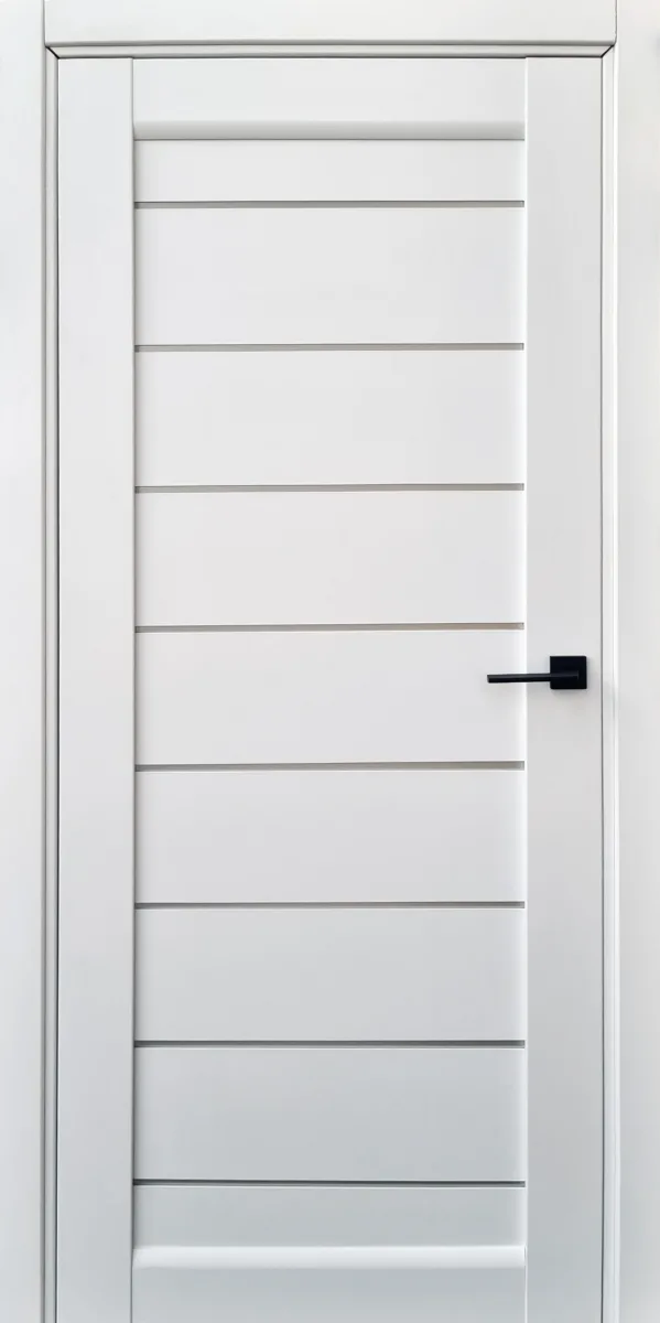 Білі двері Estet Doors МК Мілан ПО (зі склом Сатін, білий мат)