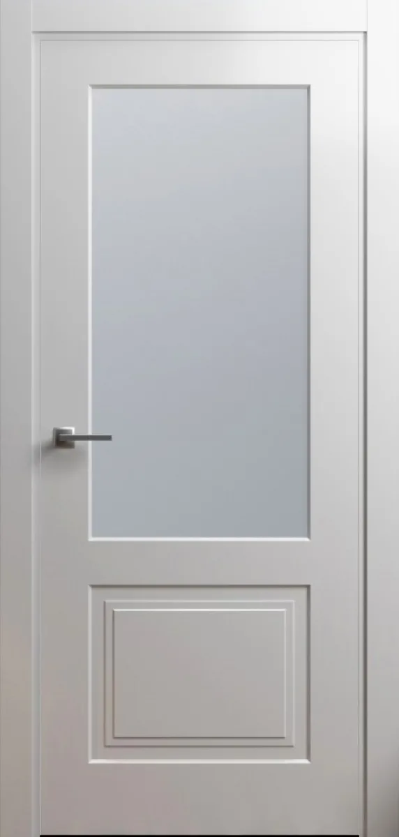 Білі двері Farba Doors Moderna FD-08 (скло Сатін, білий мат)
