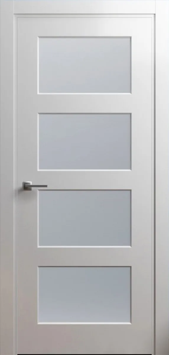 Білі двері Farba Doors Moderna FD-10 (скло Сатін, білий мат)