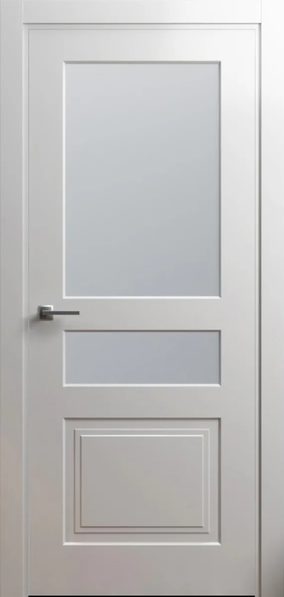 Білі двері Farba Doors Moderna FD-11 (скло Сатін, білий мат)