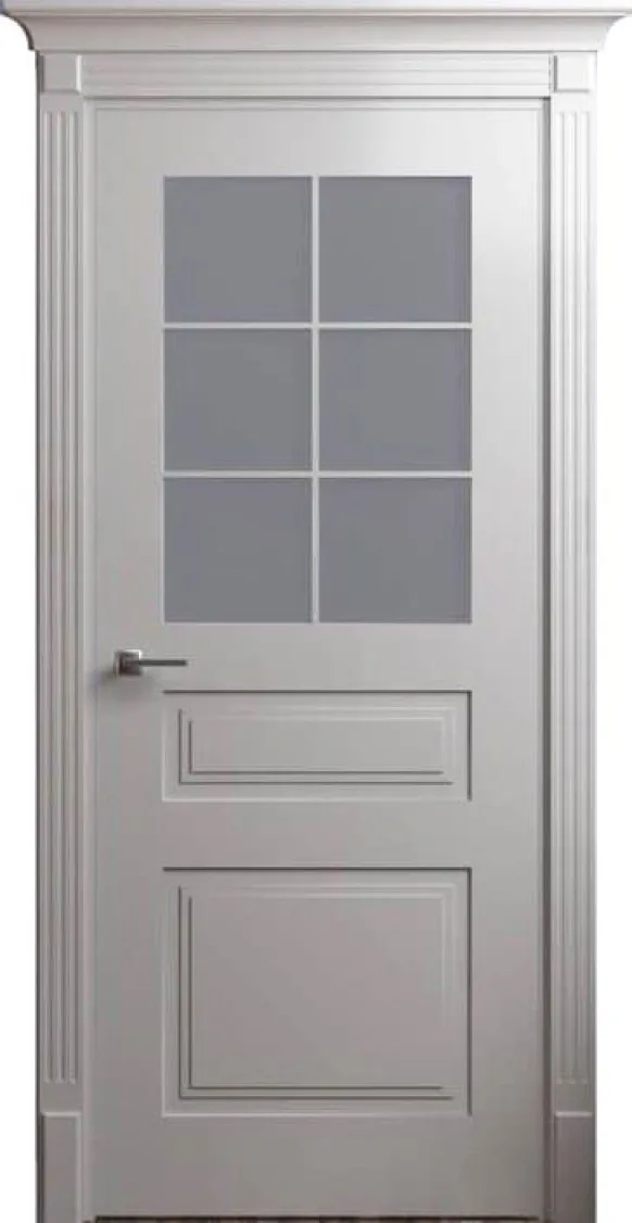 Білі двері Farba Doors Moderna FD-15 (скло Сатін, білий мат)