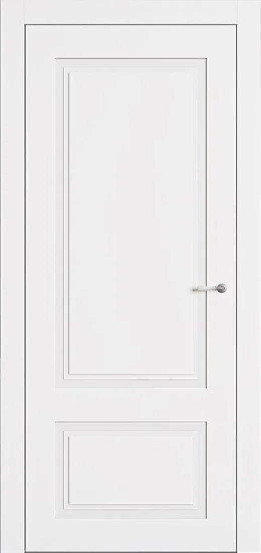 Белые двери Омега Milano Minimal (глухая, белый мат)