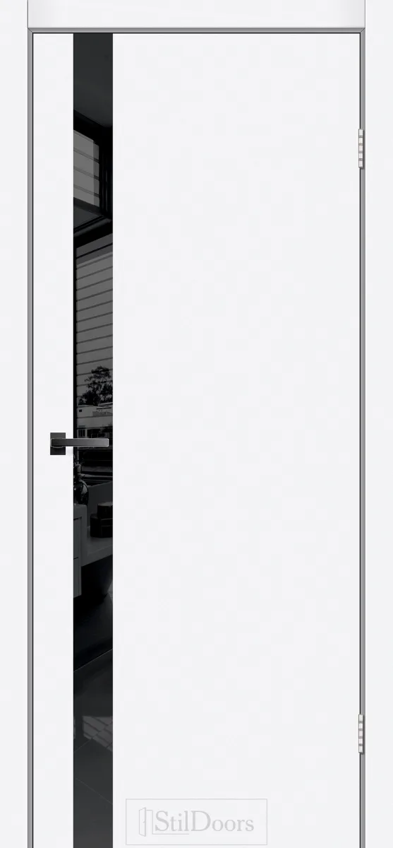 Белые двери StilDoors Wilton (стекло черное, белая эмаль RAL 9003)